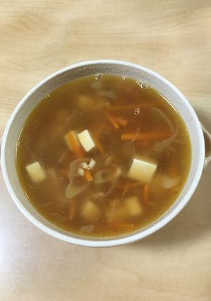 鶏ひき肉と豆腐のスープ-レシピのメイン写真