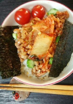 キムチ納豆丼（血管ダイエット食818）-レシピのメイン写真