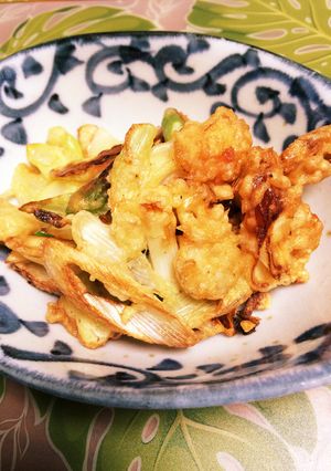 むき海老☆白ネギかき揚げ(無水鍋QC)-レシピのメイン写真