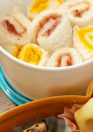 保育園のお弁当にも‼くるくるサンドイッチ-レシピのメイン写真