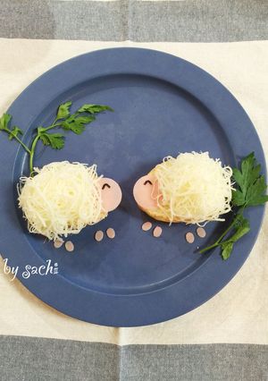 ひつじのロールパンdeワンプレート朝食♪-レシピのメイン写真