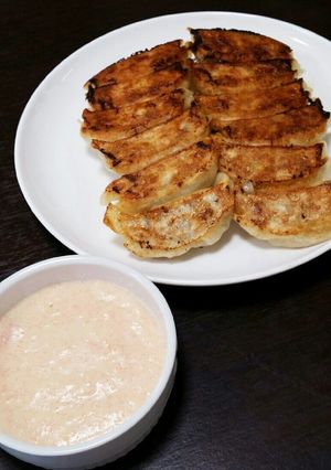 明太子チーズフォンデュで焼き餃子-レシピのメイン写真