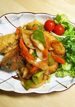 時短　定番☆サバの竜田揚げ☆甘酢あんかけ-レシピのメイン写真