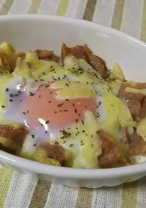 洗い物最小限！スパムと卵の手抜き焼き-レシピのメイン写真