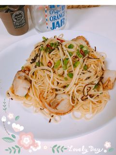 帆立と塩昆布de和風パスタ-レシピのメイン写真