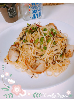 帆立と塩昆布de和風パスタ-レシピのメイン写真