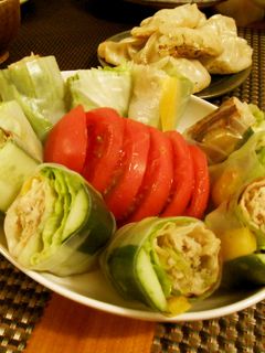 餃子で野菜たっぷり生春巻き-レシピのメイン写真