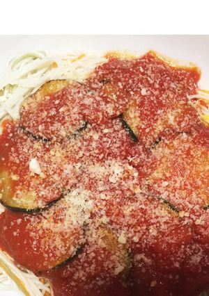 トマト缶とズッキーニのアレンジそうめん-レシピのメイン写真