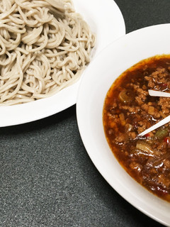 さっぱり!中華鍋で作る麻婆つけ蕎麦-レシピのメイン写真