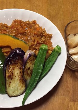 夏野菜のキーマカレー-レシピのメイン写真