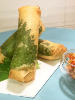 パリッもちもち♡餃子春巻き-レシピのメイン写真