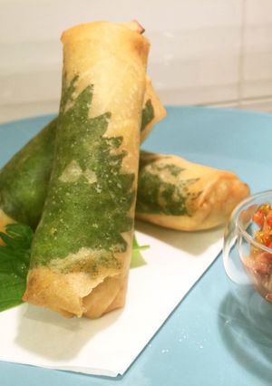 パリッもちもち♡餃子春巻き-レシピのメイン写真