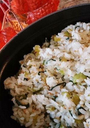 小松菜とじゃこの混ぜごはん♪-レシピのメイン写真