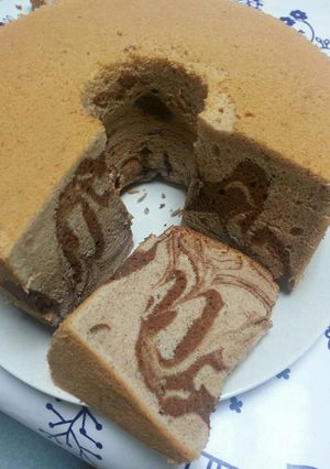 チョコのマーブルシフォン(BP不使用)-レシピのメイン写真