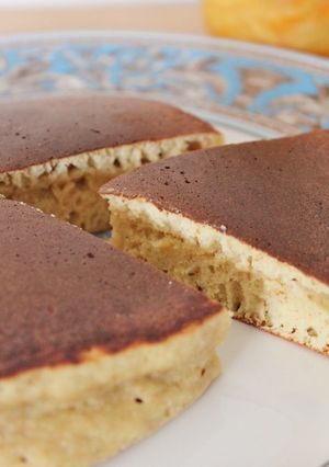 朝ランチ♪大豆粉はだか麦粉のホットケーキ-レシピのメイン写真