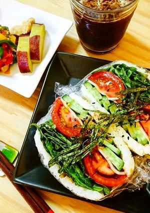 焼きおにぎり・野菜サンド-レシピのメイン写真