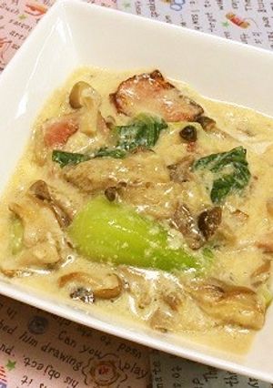 チンゲン菜のクリーム煮Ⅱ-レシピのメイン写真