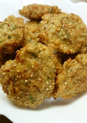 鶏ひき肉とヤーコンの落とし揚げ-レシピのメイン写真
