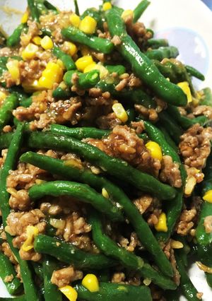 インゲンのひき肉あんかけ-レシピのメイン写真