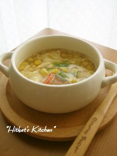 ふわふわ卵×蟹カマで❀中華風コーンスープ-レシピのメイン写真