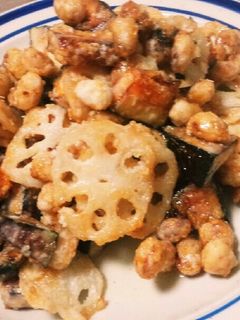 ウマい!根菜と大豆の甘辛揚げ煮-レシピのメイン写真