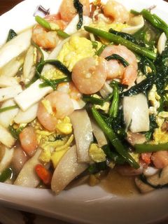 空芯菜とシーフードの中華炒め-レシピのメイン写真