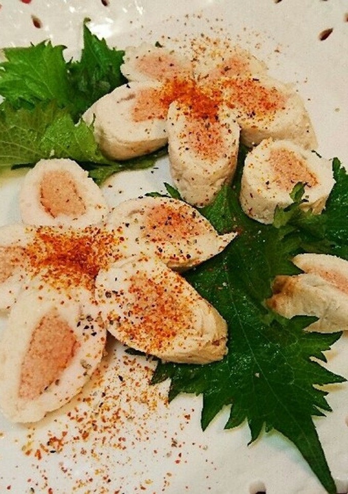 電子レンジ調理で簡単ささみの明太巻き♪-レシピのメイン写真