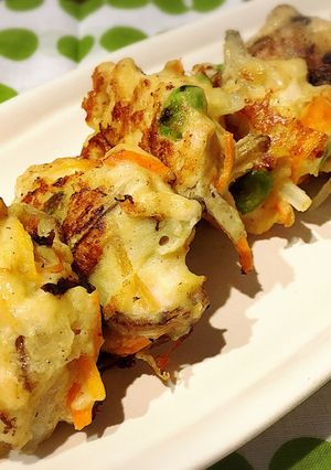 野菜たっぷり☆枝豆入りはんぺん焼き-レシピのメイン写真