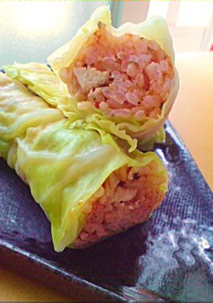 スパイシー混ぜ混ぜピラフのキャベツ巻き-レシピのメイン写真