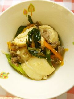 すき焼き風煮物 給食-レシピのメイン写真