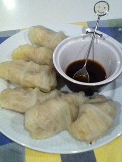 王将餃子で☆キャベツ巻き蒸し餃子-レシピのメイン写真