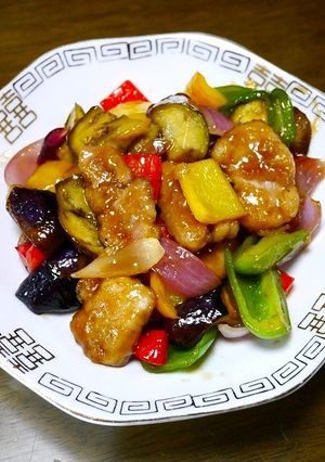 簡単ヘルシー失敗なし！ぽん酢で茄子酢豚-レシピのメイン写真