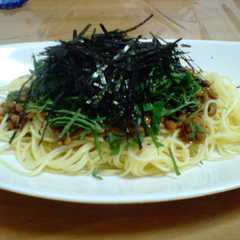 １０分メニュー・超！カンタン！納豆パスタ-レシピのメイン写真