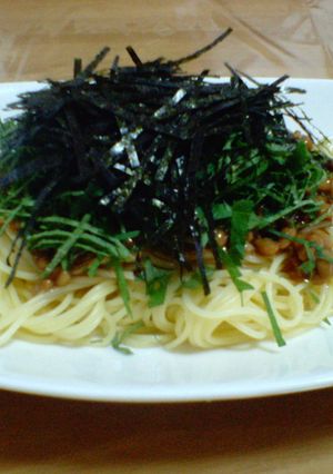 10分メニュー・超!カンタン!納豆パスタ-レシピのメイン写真