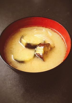 ちょっとお洒落な茄子のお味噌汁-レシピのメイン写真
