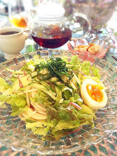 明太絡む♡冷やしぶっかけサラダうどん♪-レシピのメイン写真