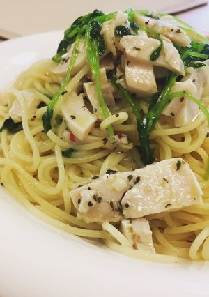 鶏ハムと豆苗の冷静パスタ-レシピのメイン写真