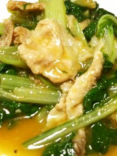 豚肉とビタミン菜のオイスターソース炒め-レシピのメイン写真