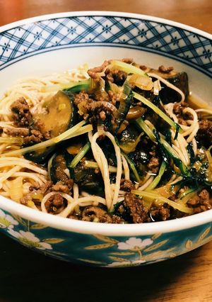 簡単うまうま！すっぱ辛麻婆茄子そう麺-レシピのメイン写真