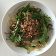 馬車道田舎風パスタ風ピリ辛納豆パスタ