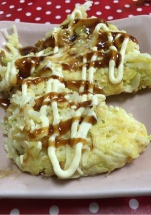 親子ランチ☆うどんのふわふわお好み焼き-レシピのメイン写真