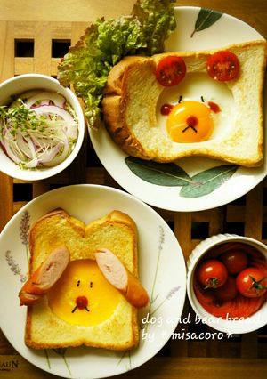 m犬パンだワン&くまパンがお~!-レシピのメイン写真