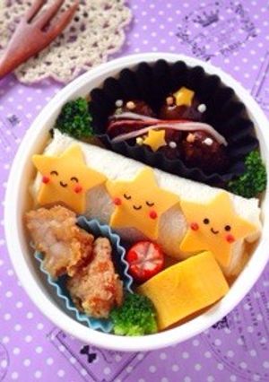 キャラ弁☆七夕ロールと天の川おかず-レシピのメイン写真
