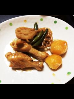 鳥手羽元の煮込み♡-レシピのメイン写真