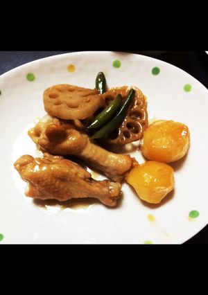 鳥手羽元の煮込み♡-レシピのメイン写真
