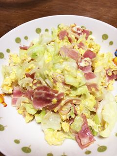 簡単!節約なキャベツの卵とじ♡-レシピのメイン写真
