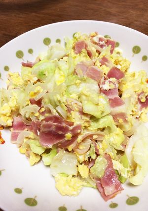 簡単!節約なキャベツの卵とじ♡-レシピのメイン写真