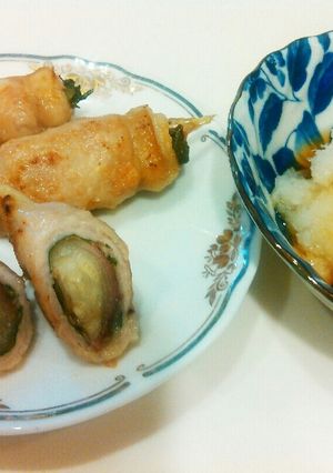 おろしポン酢でさっぱり♪肉巻きミョウガ-レシピのメイン写真