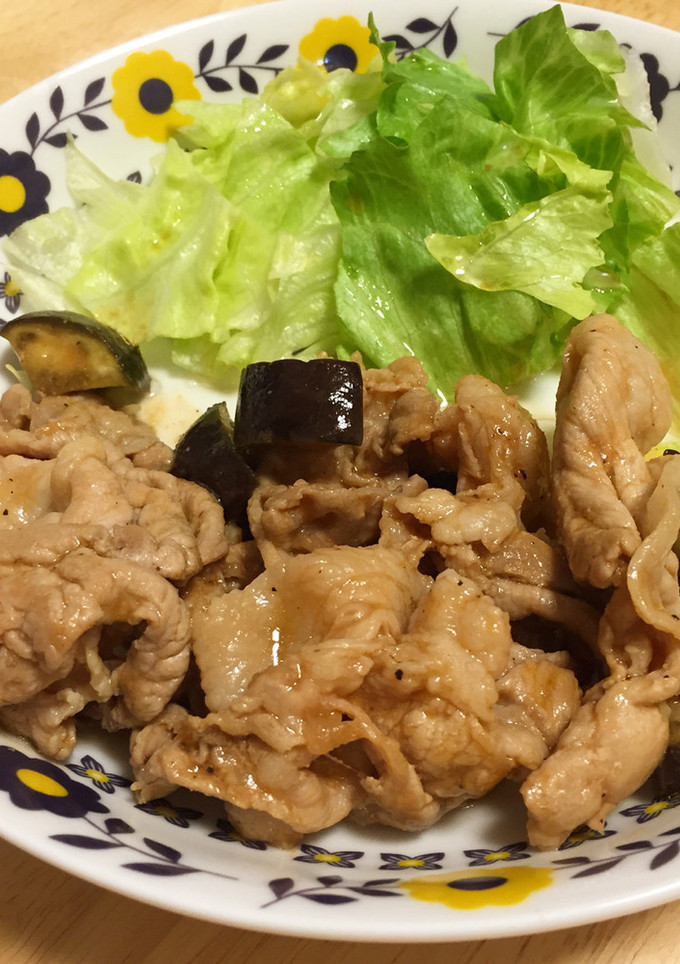テケトー料理45☆茄子と豚の生姜焼き-レシピのメイン写真