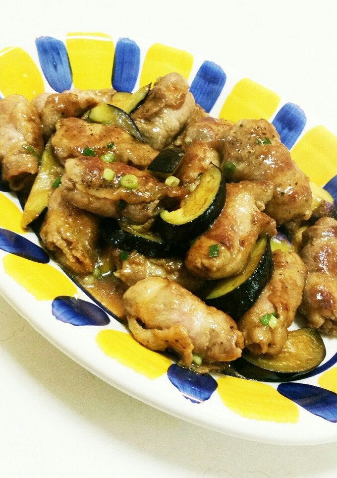 ガッツリ☆厚揚げの肉巻きとナスの生姜焼き-レシピのメイン写真